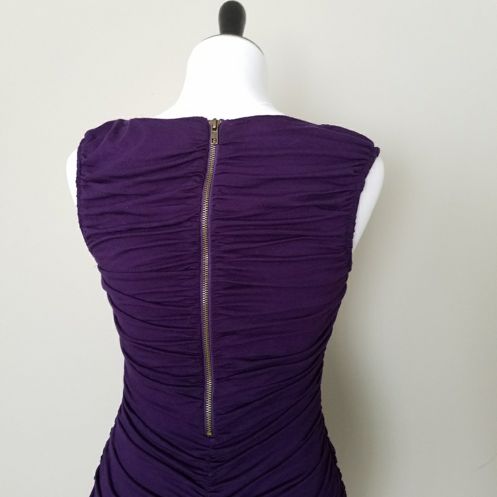 Purple Ruched Dress - Picture 5 of 7